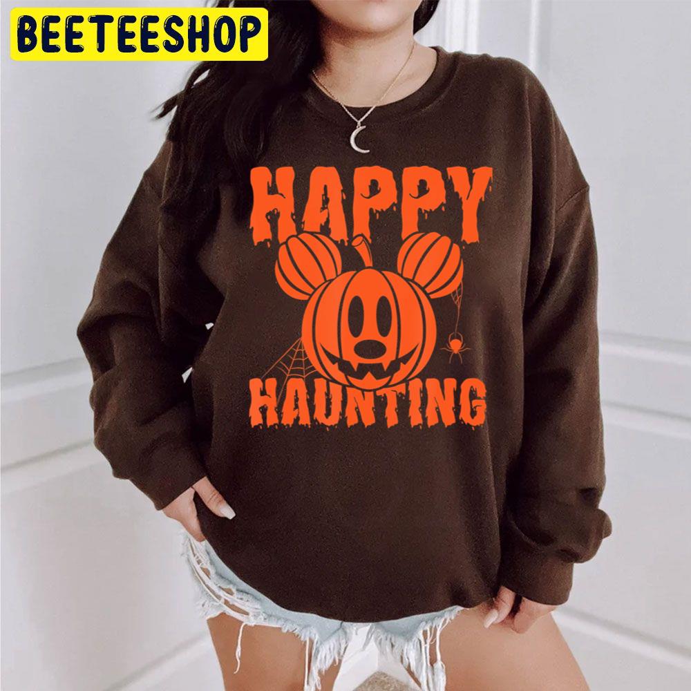 Nice Mickey And Friends Halloween Mickey Happy Haunting New Unisex Sweatshirt Nice Mickey And Friends Halloween Mickey Happy Haunting New Unisex Sweatshirt