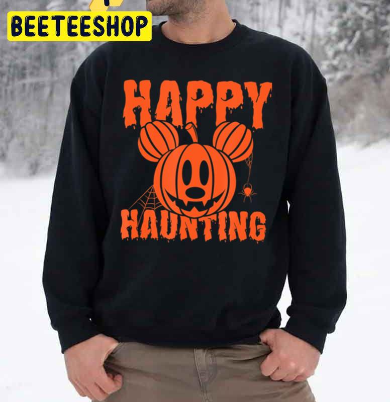 Nice Mickey And Friends Halloween Mickey Happy Haunting New Unisex Sweatshirt Nice Mickey And Friends Halloween Mickey Happy Haunting New Unisex Sweatshirt