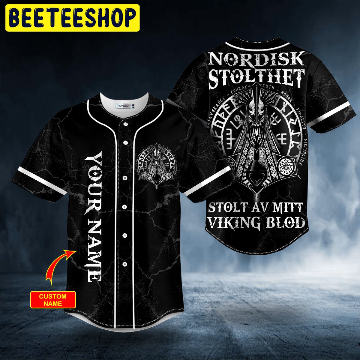 Nordisk Stolthet Stolt Av Mitt Viking Custom Trending Baseball Jersey Nordisk Stolthet Stolt Av Mitt Viking Custom Trending Baseball Jersey