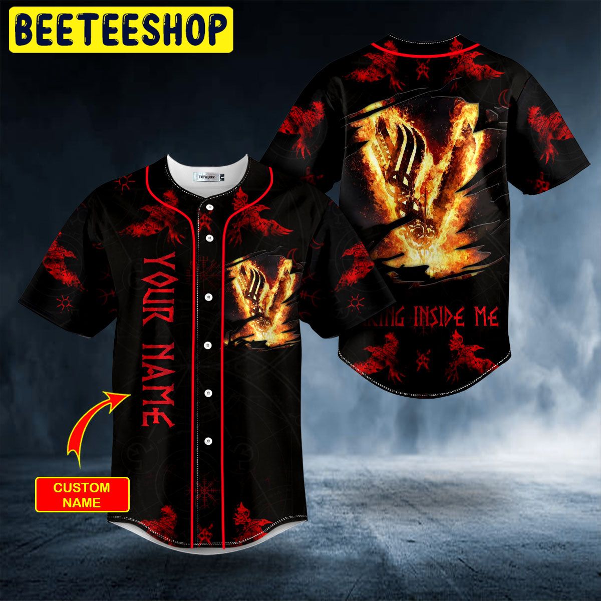 Norse Myth Fire V Inside Me Viking Trending Baseball Jersey Norse Myth Fire V Inside Me Viking Trending Baseball Jersey