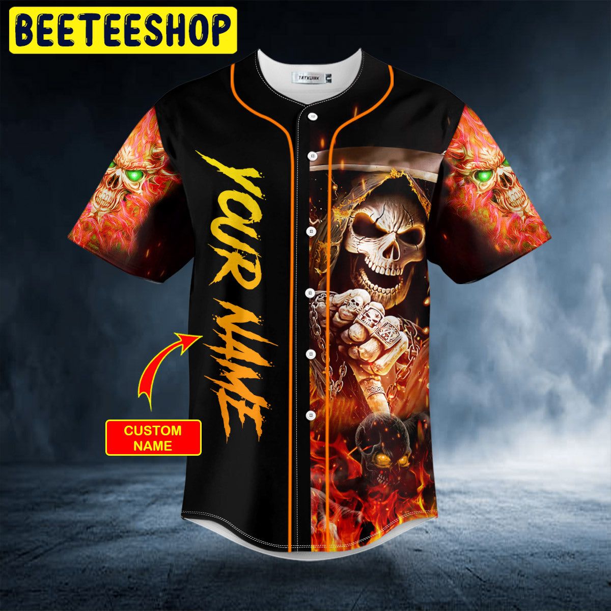 Not Be Perfect But Not You Flaming Metal Grim Reaper Skull Custom Trending Baseball Jersey Not Be Perfect But Not You Flaming Metal Grim Reaper Skull Custom Trending Baseball Jersey