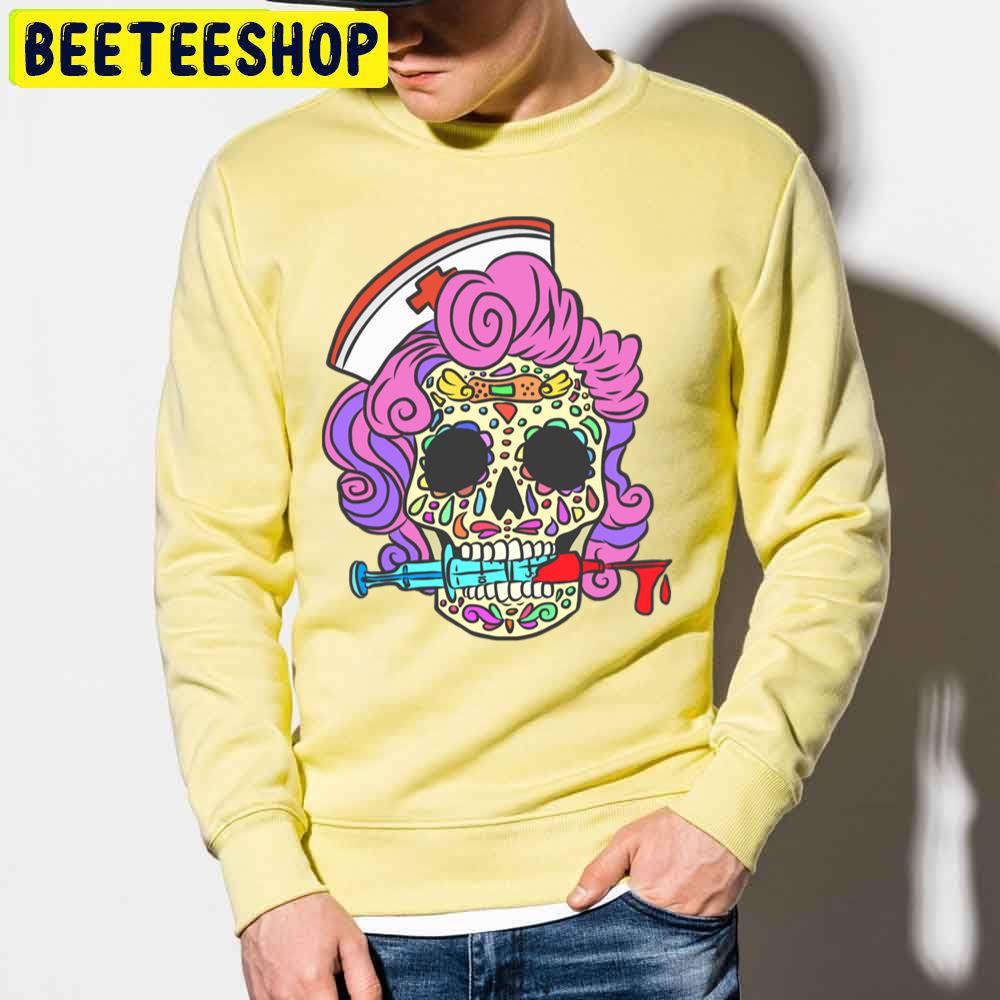 Nurse Sugar Skull Halloween Trending Unisex Sweatshirt Nurse Sugar Skull Halloween Trending Unisex Sweatshirt