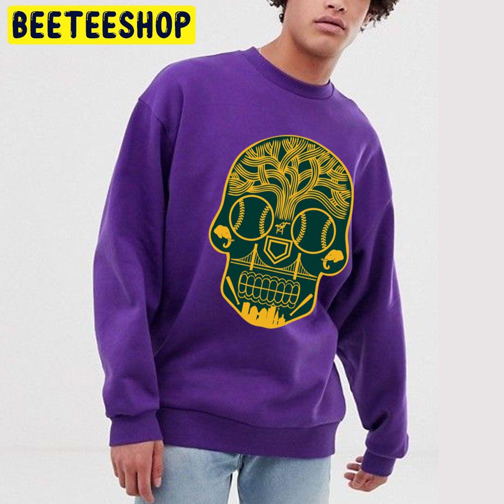 Oakland Athletics Sugar Skull Baseball Trending Unisex Sweatshirt Oakland Athletics Sugar Skull Baseball Trending Unisex Sweatshirt