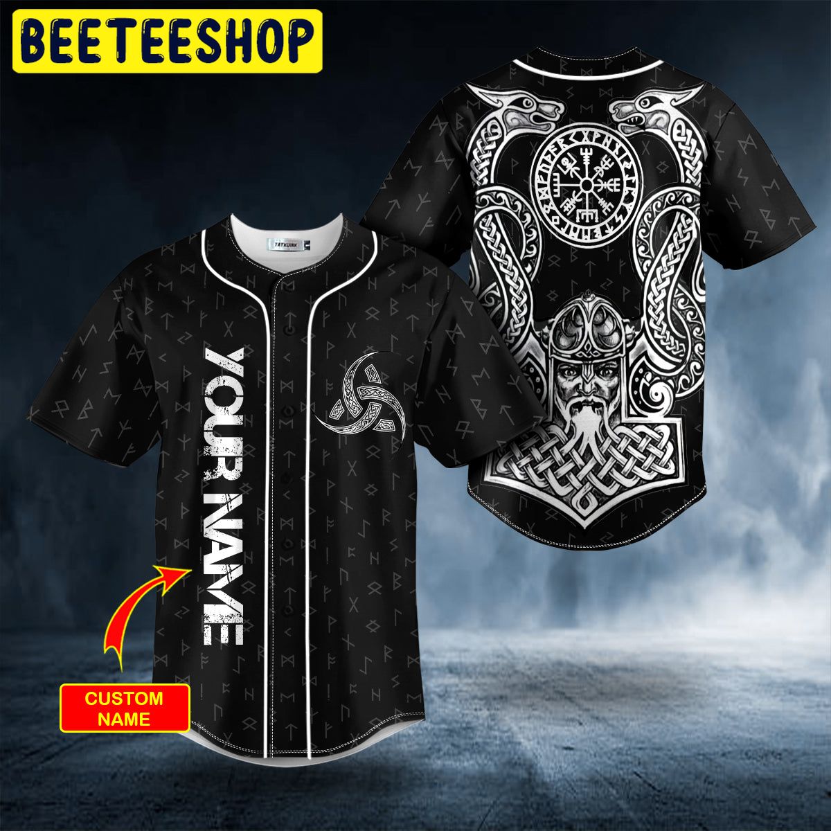 Odin Allfather Viking God Tattoo Custom Trending Baseball Jersey Odin Allfather Viking God Tattoo Custom Trending Baseball Jersey
