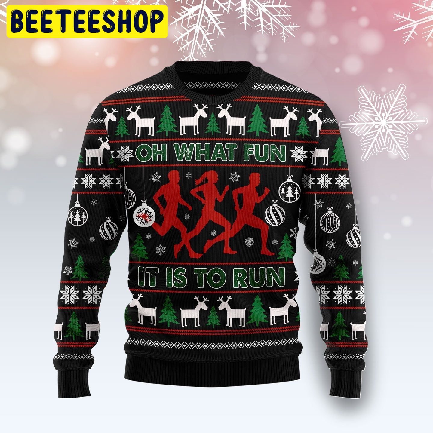 Oh What Fun It Is To Run Trending Ugly Christmas Sweatshirt Oh What Fun It Is To Run Trending Ugly Christmas Sweatshirt