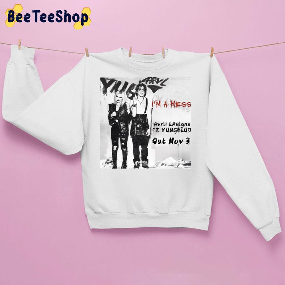 Out Nov 3 I'm A Mess Avril Lavigne And Yungblud Trending Unisex Sweatshirt Out Nov 3 I'm A Mess Avril Lavigne And Yungblud Trending Unisex Sweatshirt