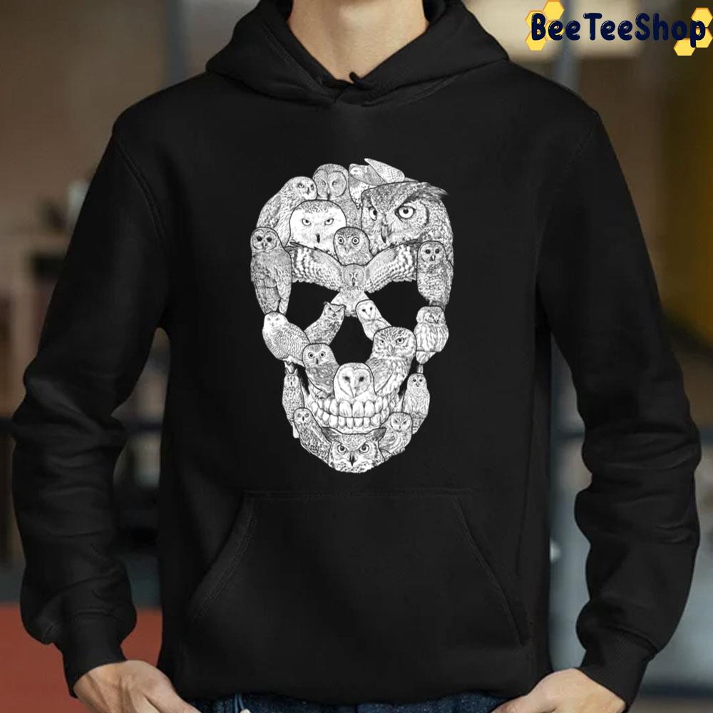 Owl Filled Skull Halloween Trending Unisex Sweatshirt Owl Filled Skull Halloween Trending Unisex Sweatshirt