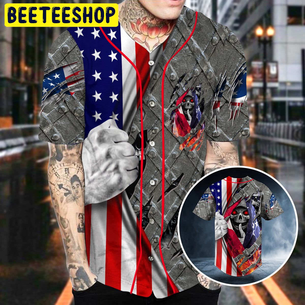 Patriotism U.S Flag Shh Skull Trending Baseball Jersey Patriotism U.S Flag Shh Skull Trending Baseball Jersey