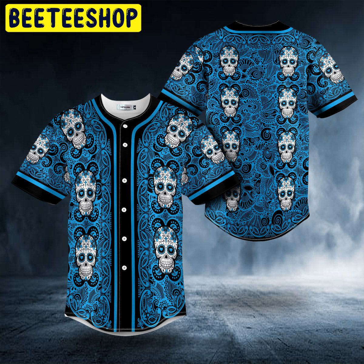 Pattern Of Sugar Skull Trending Baseball Jersey Pattern Of Sugar Skull Trending Baseball Jersey