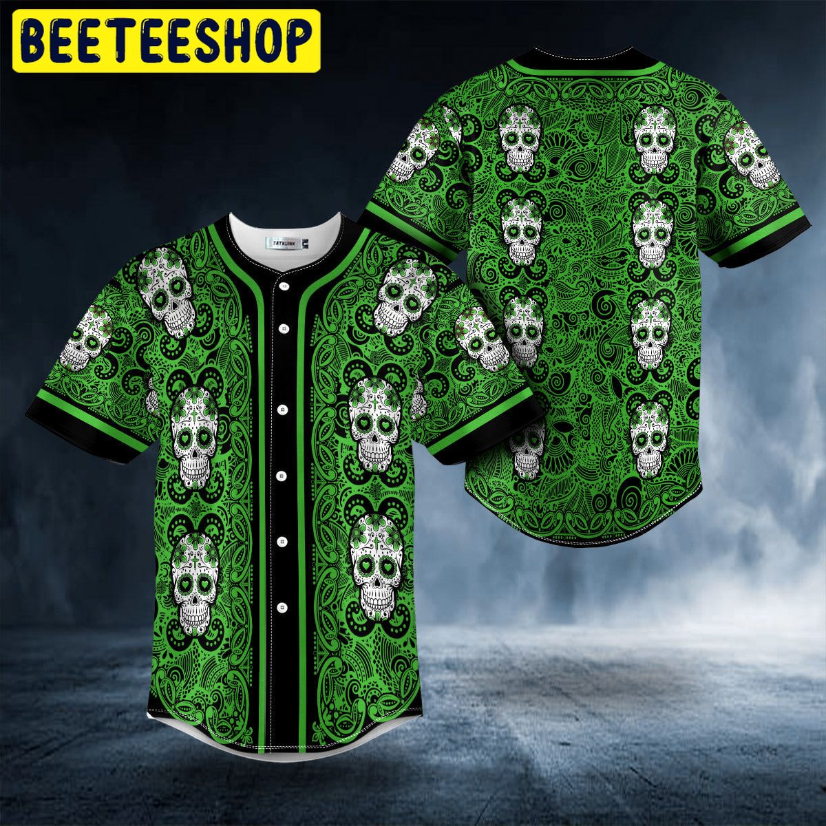 Pattern Of Sugar Skull Trending Baseball Jersey Pattern Of Sugar Skull Trending Baseball Jersey
