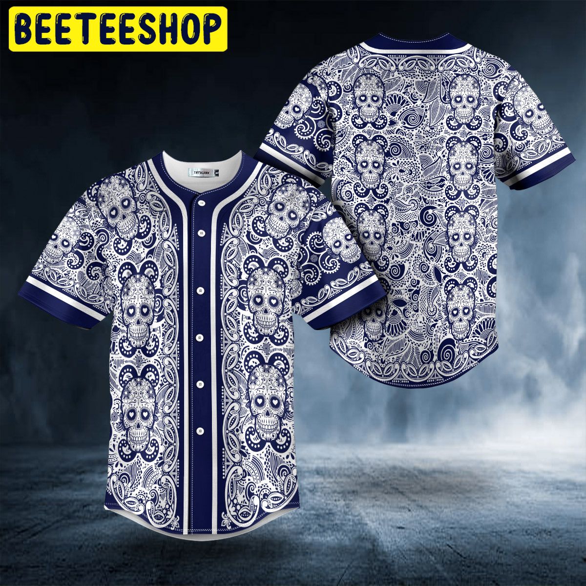 Pattern Of Sugar Skull Trending Baseball Jersey Pattern Of Sugar Skull Trending Baseball Jersey