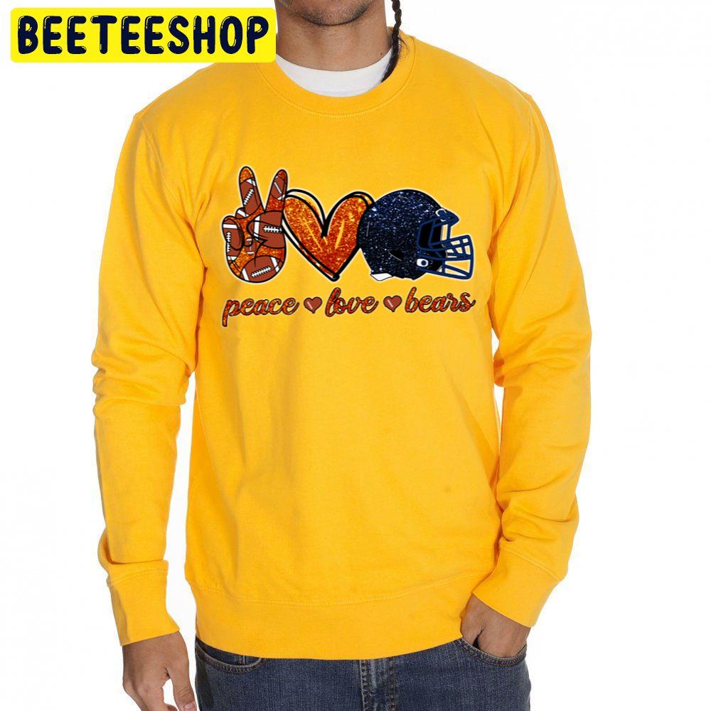 Peace Love Bears Chicago Bears Football Team Trending Unisex Sweatshirt Peace Love Bears Chicago Bears Football Team Trending Unisex Sweatshirt