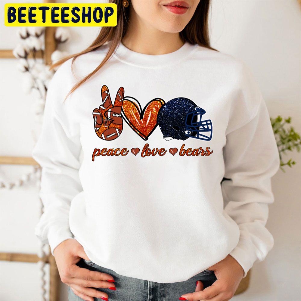 Peace Love Bears Chicago Bears Football Team Trending Unisex Sweatshirt Peace Love Bears Chicago Bears Football Team Trending Unisex Sweatshirt