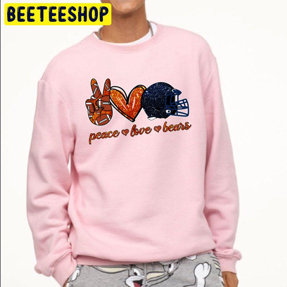 Peace Love Bears Chicago Bears Football Team Trending Unisex Sweatshirt Peace Love Bears Chicago Bears Football Team Trending Unisex Sweatshirt