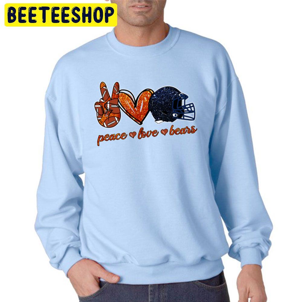 Peace Love Bears Chicago Bears Football Team Trending Unisex Sweatshirt Peace Love Bears Chicago Bears Football Team Trending Unisex Sweatshirt
