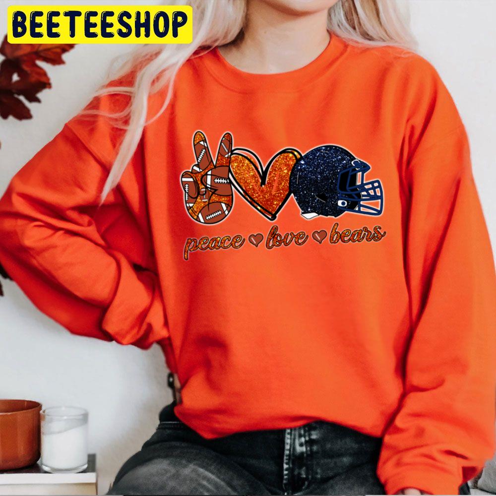 Peace Love Bears Chicago Bears Football Team Trending Unisex Sweatshirt Peace Love Bears Chicago Bears Football Team Trending Unisex Sweatshirt
