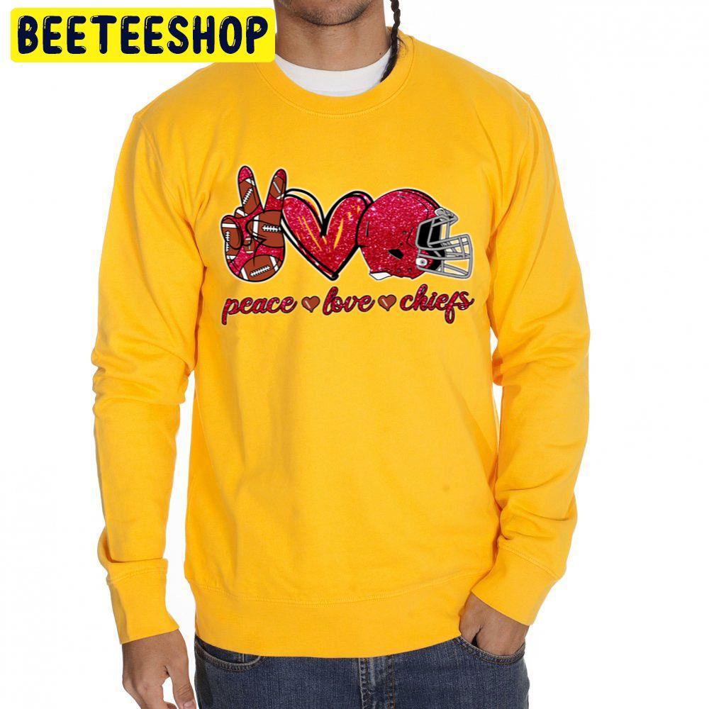 Peace Love Chiefs Kansas City Chiefs Football Team Trending Unisex Sweatshirt Peace Love Chiefs Kansas City Chiefs Football Team Trending Unisex Sweatshirt