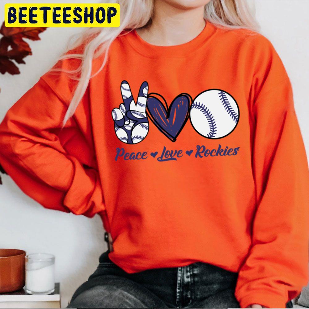 Peace Love Colorado Rockies Baseball Trending Unisex Sweatshirt Peace Love Colorado Rockies Baseball Trending Unisex Sweatshirt