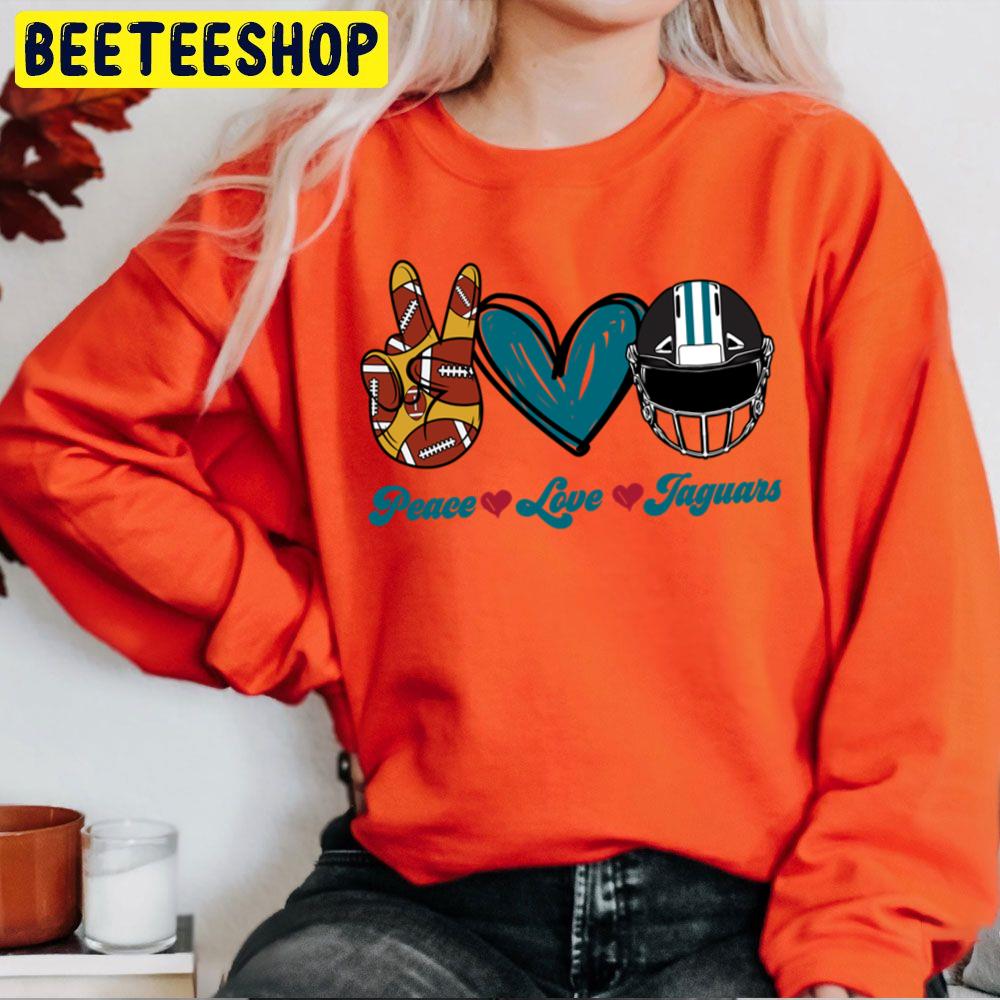 Peace Love Jaguars Jacksonville Jaguars Football Team Trending Unisex Sweatshirt Peace Love Jaguars Jacksonville Jaguars Football Team Trending Unisex Sweatshirt