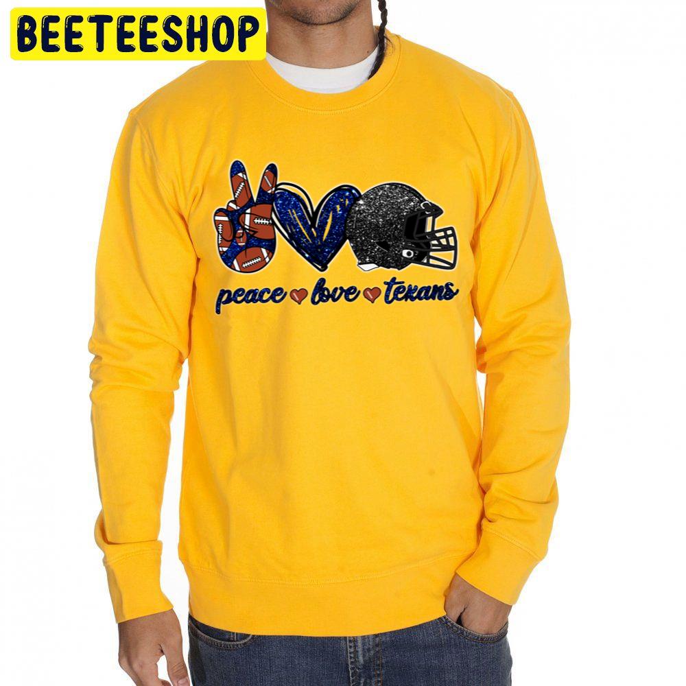 Peace Love Texans Houston Texans Football Team Trending Unisex Sweatshirt Peace Love Texans Houston Texans Football Team Trending Unisex Sweatshirt