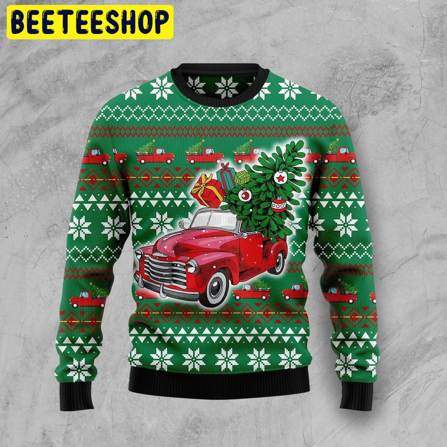 Pickup Truck Trending Ugly Christmas Sweatshirt Pickup Truck Trending Ugly Christmas Sweatshirt
