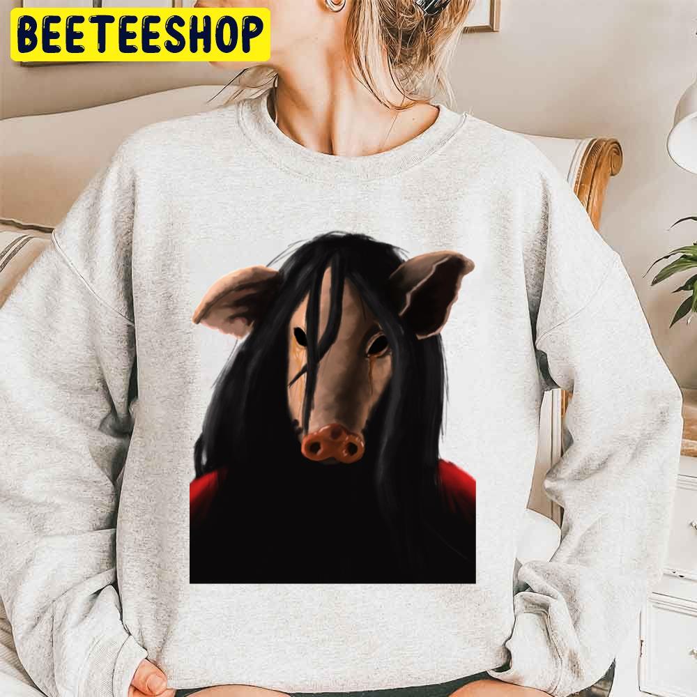 Pig Face Jigsaw Halloween Trending Unisex Sweatshirt Pig Face Jigsaw Halloween Trending Unisex Sweatshirt