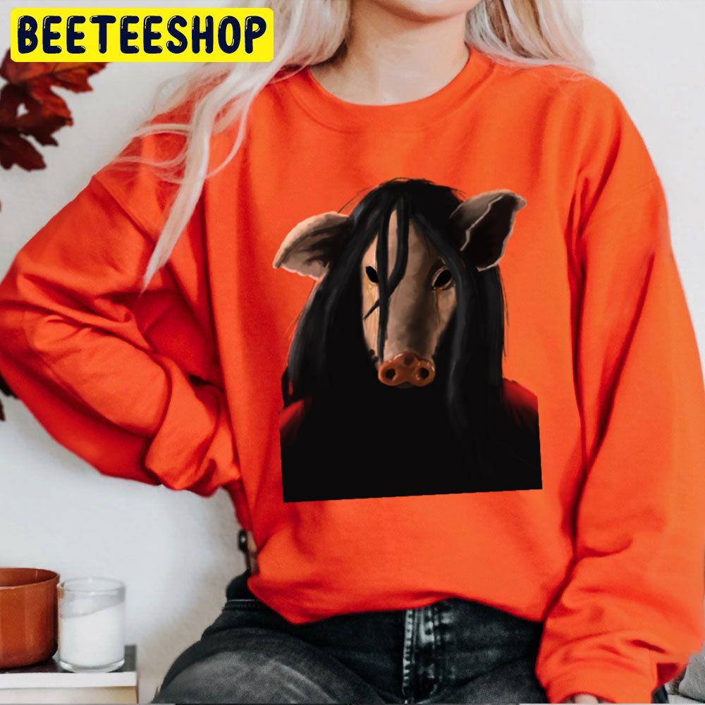 Pig Face Jigsaw Halloween Trending Unisex Sweatshirt Pig Face Jigsaw Halloween Trending Unisex Sweatshirt