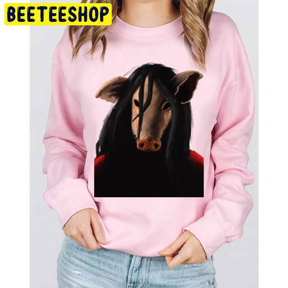 Pig Face Jigsaw Halloween Trending Unisex Sweatshirt Pig Face Jigsaw Halloween Trending Unisex Sweatshirt