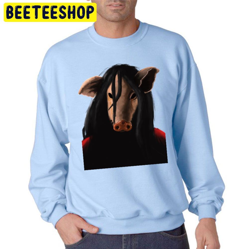 Pig Face Jigsaw Halloween Trending Unisex Sweatshirt Pig Face Jigsaw Halloween Trending Unisex Sweatshirt