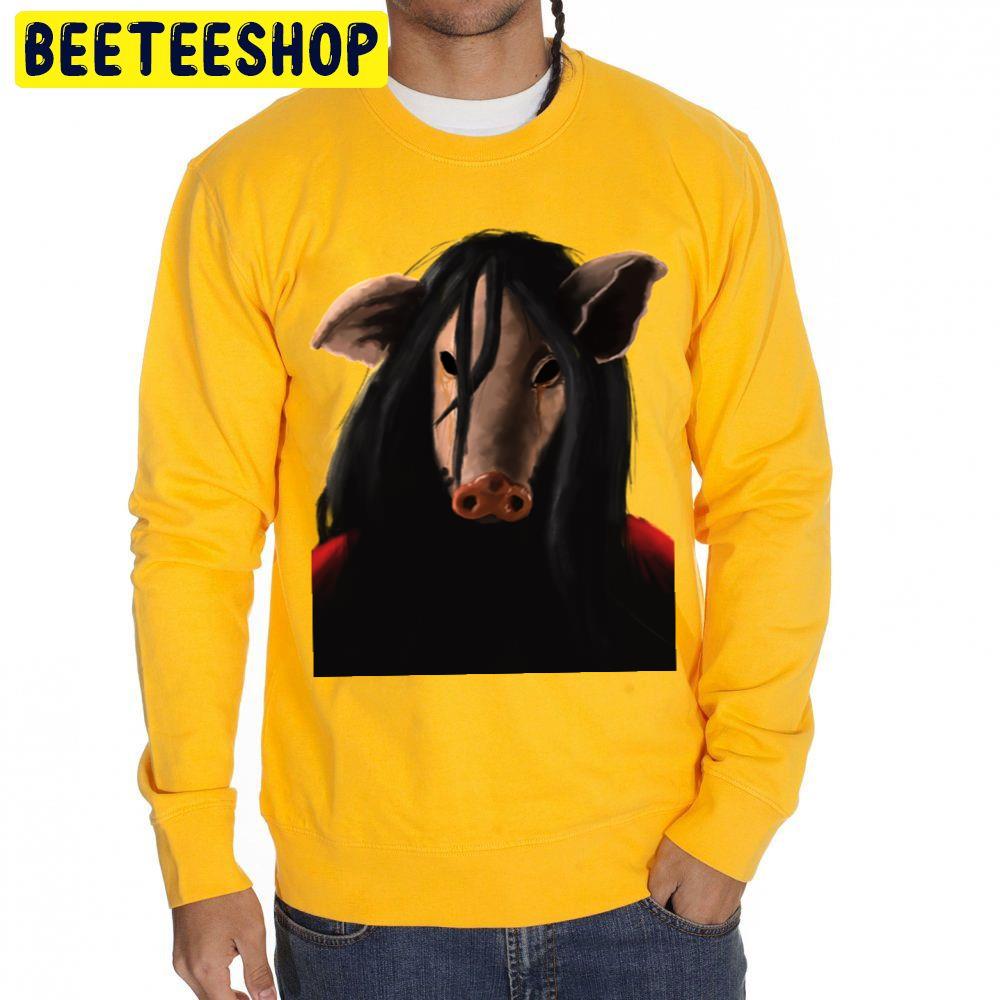 Pig Face Jigsaw Halloween Trending Unisex Sweatshirt Pig Face Jigsaw Halloween Trending Unisex Sweatshirt