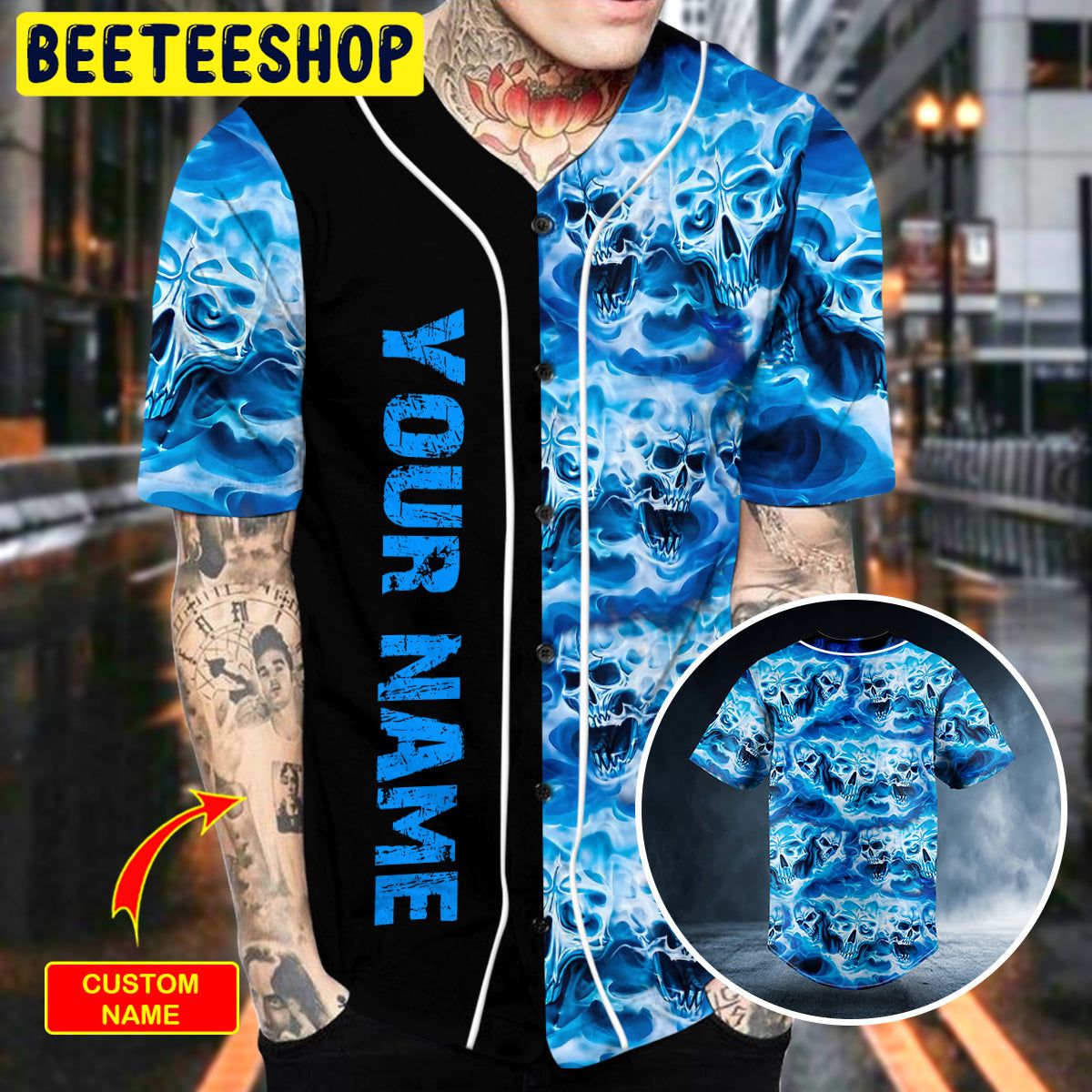 Pile Of Ghost Skull Custom Trending Baseball Jersey Pile Of Ghost Skull Custom Trending Baseball Jersey