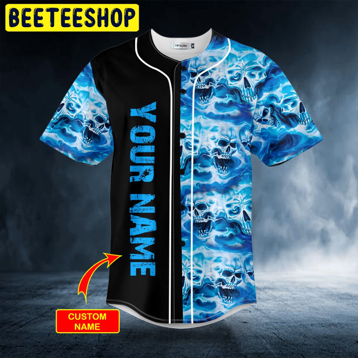 Pile Of Ghost Skull Custom Trending Baseball Jersey Pile Of Ghost Skull Custom Trending Baseball Jersey