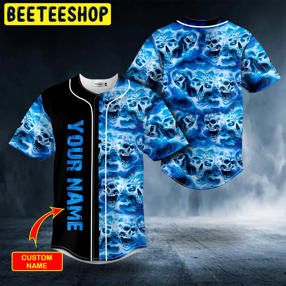 Pile Of Ghost Skull Custom Trending Baseball Jersey Pile Of Ghost Skull Custom Trending Baseball Jersey