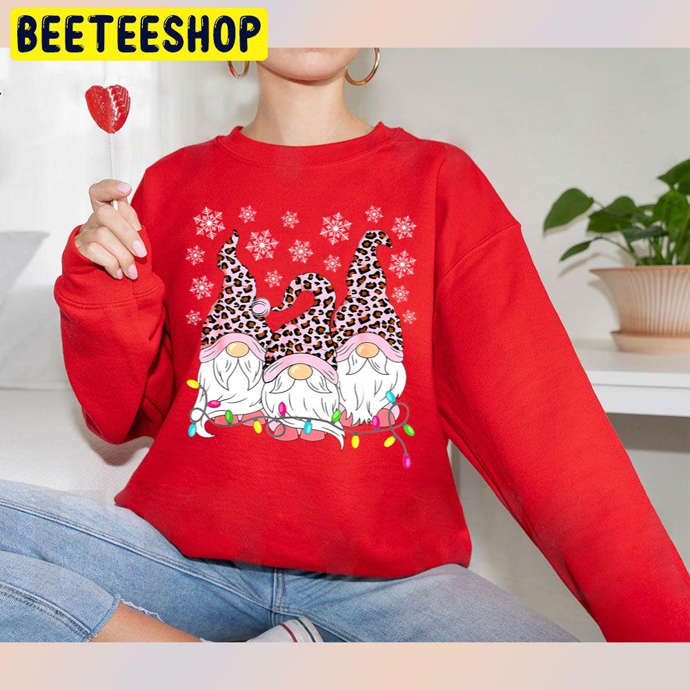 Pink Leopard Christmas Funny Gnomes Trending Unisex Sweatshirt Pink Leopard Christmas Funny Gnomes Trending Unisex Sweatshirt