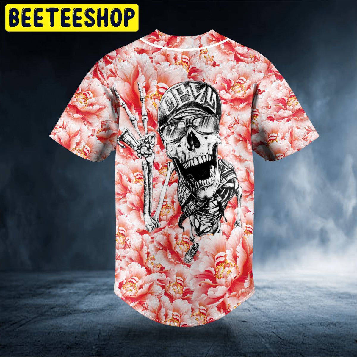 Pink Peony Hi Hiphop Skull Custom Trending Baseball Jersey Pink Peony Hi Hiphop Skull Custom Trending Baseball Jersey