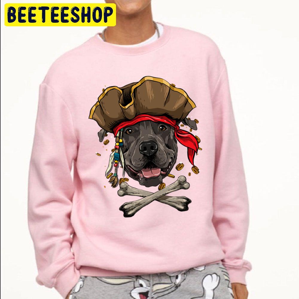 Pit Bull Pirate Dog Halloween Jolly Roger Trending Unisex Sweatshirt Pit Bull Pirate Dog Halloween Jolly Roger Trending Unisex Sweatshirt