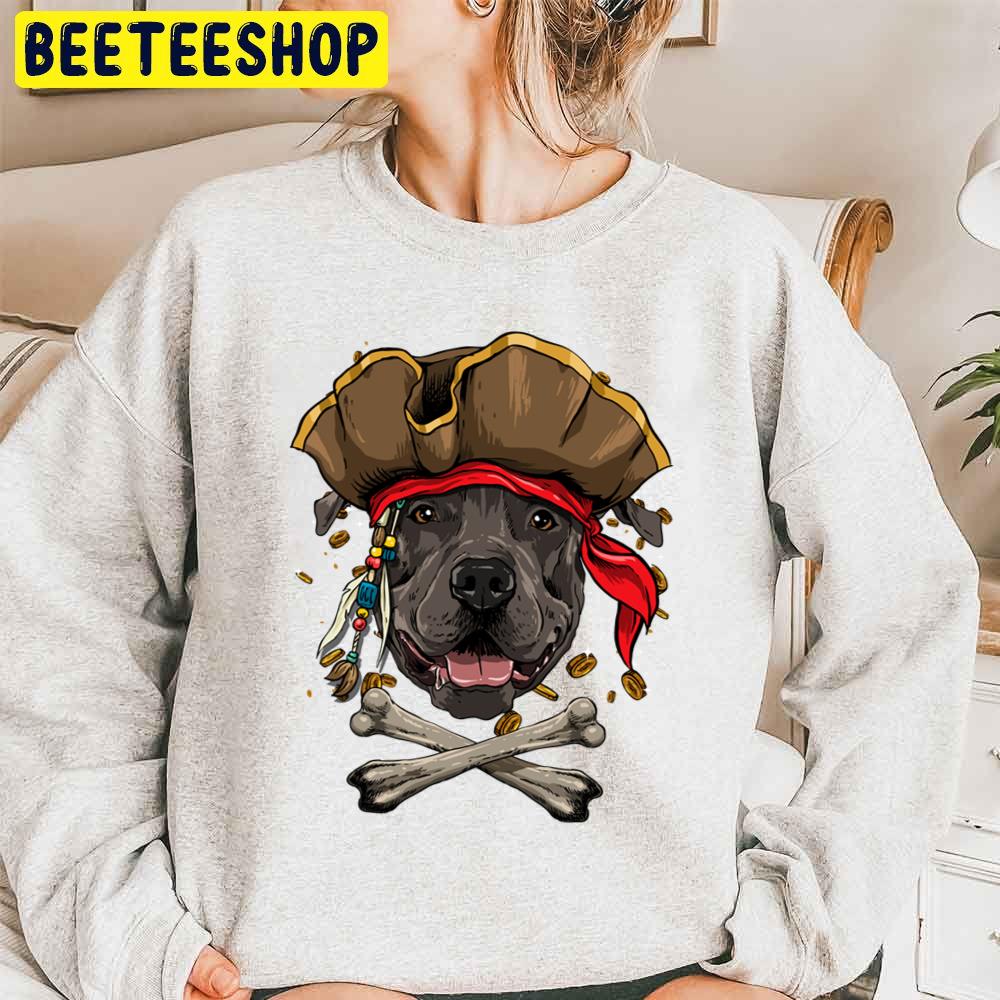 Pit Bull Pirate Dog Halloween Jolly Roger Trending Unisex Sweatshirt Pit Bull Pirate Dog Halloween Jolly Roger Trending Unisex Sweatshirt
