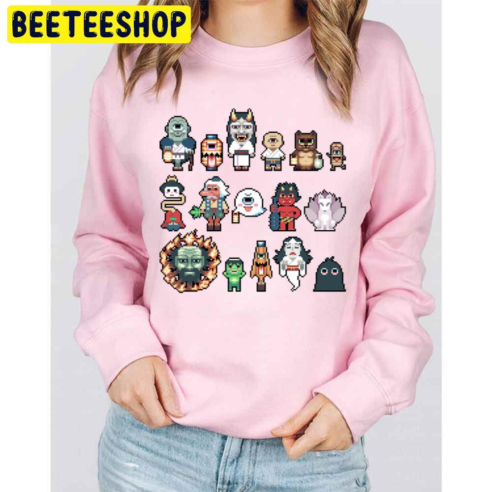 Pixel Yokai Ghosts, Monsters, Spirits 8 Bit Trending Unisex Sweatshirt Pixel Yokai Ghosts, Monsters, Spirits 8 Bit Trending Unisex Sweatshirt