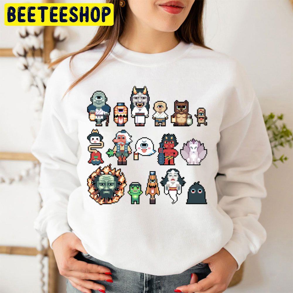 Pixel Yokai Ghosts, Monsters, Spirits 8 Bit Trending Unisex Sweatshirt Pixel Yokai Ghosts, Monsters, Spirits 8 Bit Trending Unisex Sweatshirt