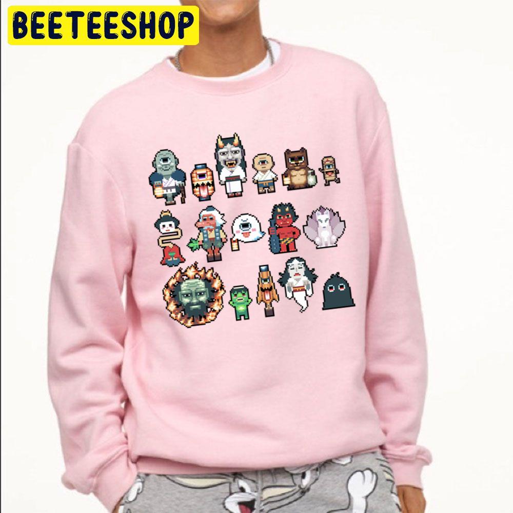 Pixel Yokai Ghosts, Monsters, Spirits 8 Bit Trending Unisex Sweatshirt Pixel Yokai Ghosts, Monsters, Spirits 8 Bit Trending Unisex Sweatshirt