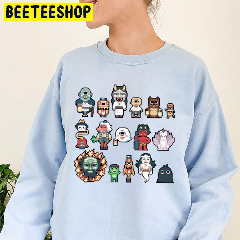 Pixel Yokai Ghosts, Monsters, Spirits 8 Bit Trending Unisex Sweatshirt Pixel Yokai Ghosts, Monsters, Spirits 8 Bit Trending Unisex Sweatshirt