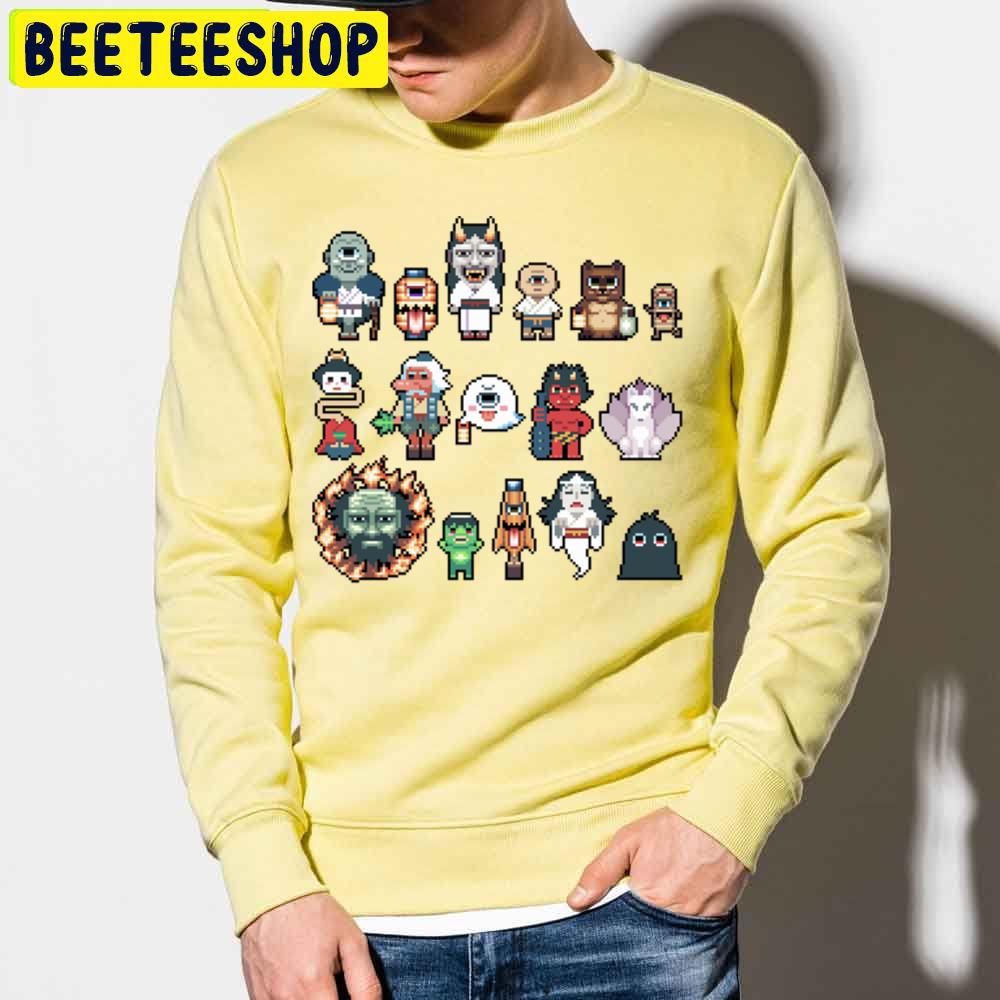Pixel Yokai Ghosts, Monsters, Spirits 8 Bit Trending Unisex Sweatshirt Pixel Yokai Ghosts, Monsters, Spirits 8 Bit Trending Unisex Sweatshirt