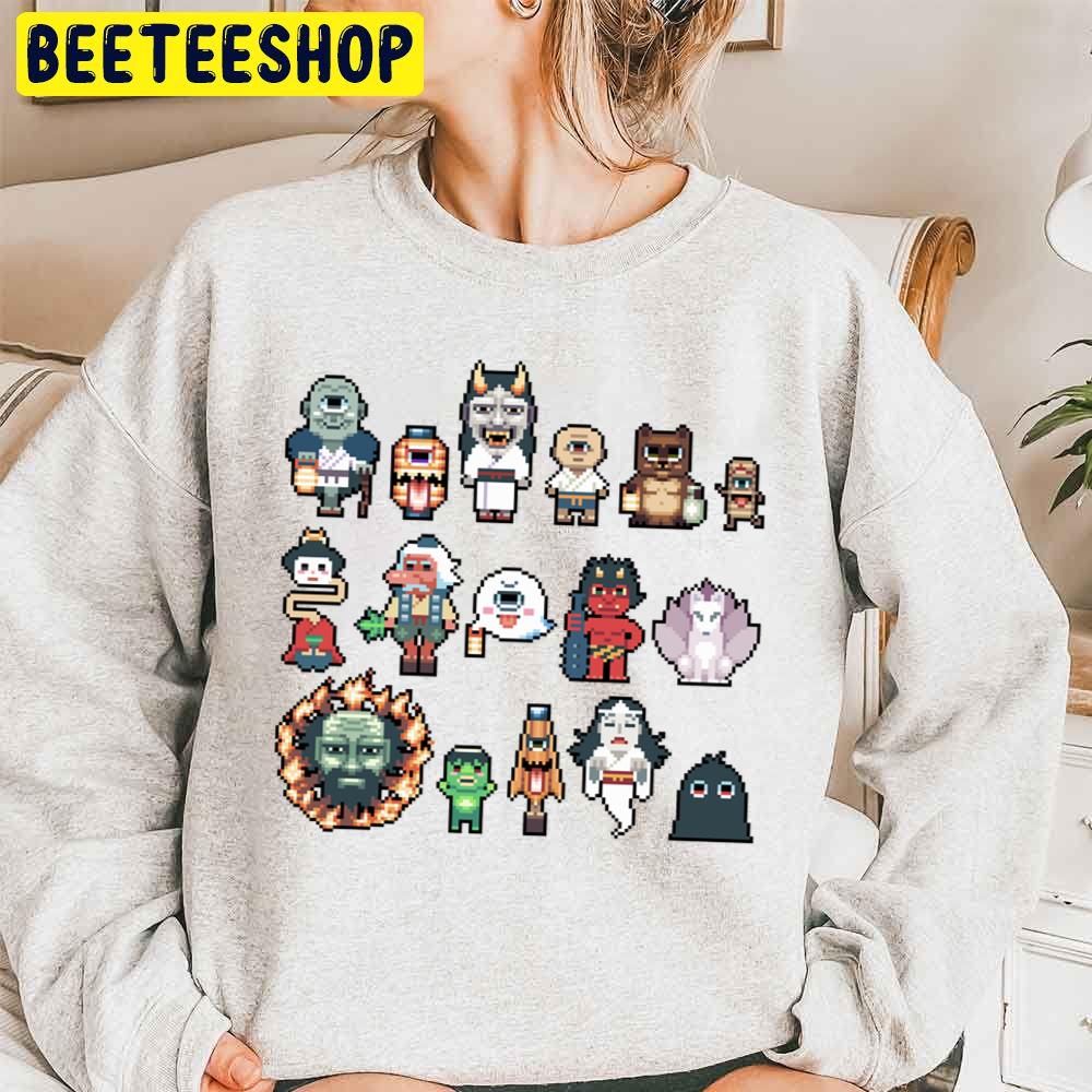 Pixel Yokai Ghosts, Monsters, Spirits 8 Bit Trending Unisex Sweatshirt Pixel Yokai Ghosts, Monsters, Spirits 8 Bit Trending Unisex Sweatshirt
