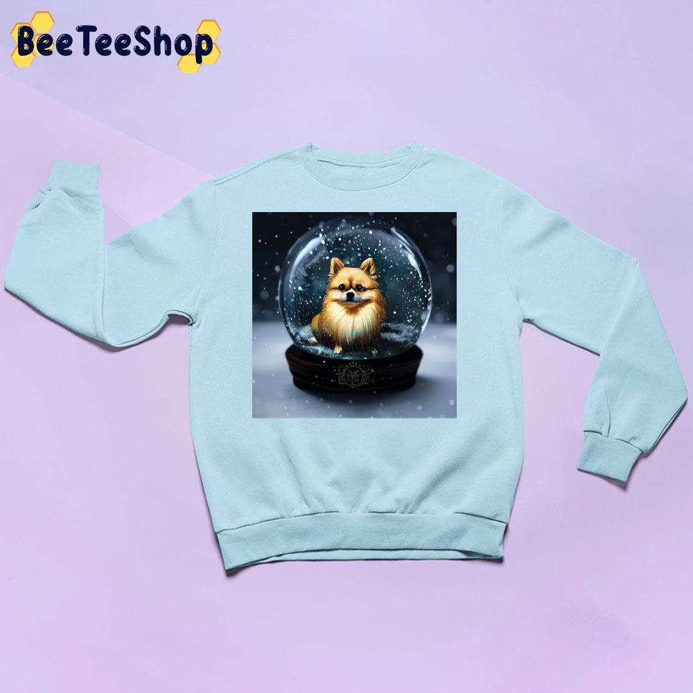 Pomeranian Dog In A Snow Globe Trending Unisex Sweatshirt Pomeranian Dog In A Snow Globe Trending Unisex Sweatshirt