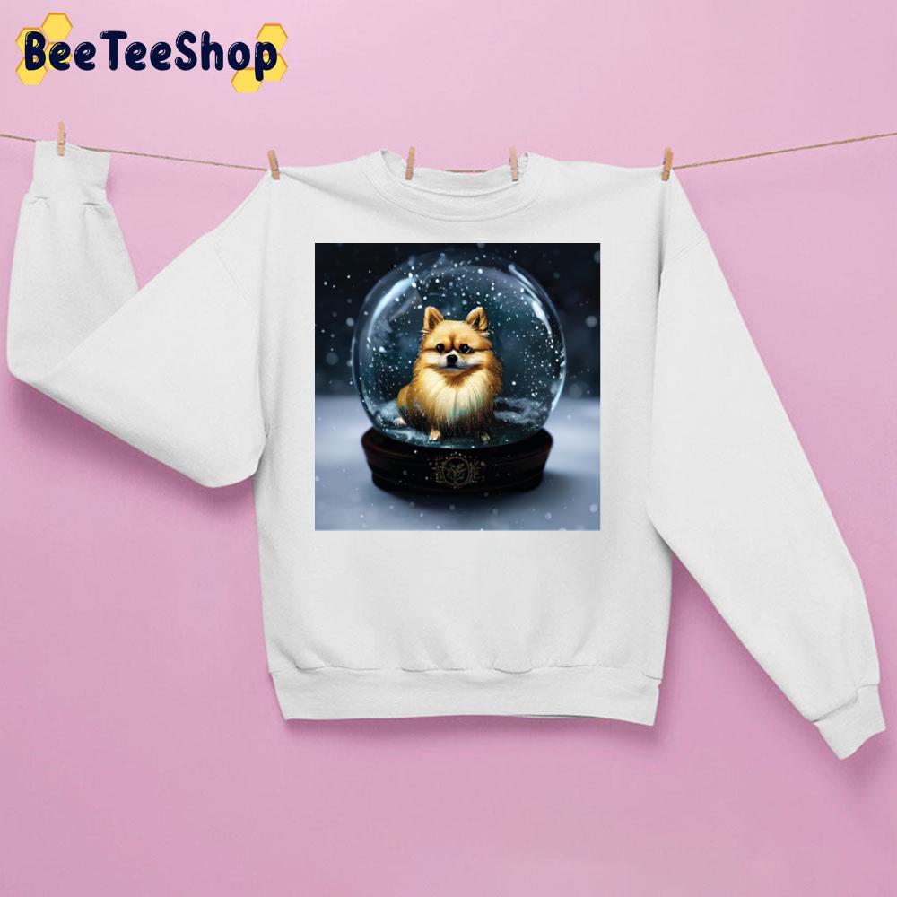 Pomeranian Dog In A Snow Globe Trending Unisex Sweatshirt Pomeranian Dog In A Snow Globe Trending Unisex Sweatshirt