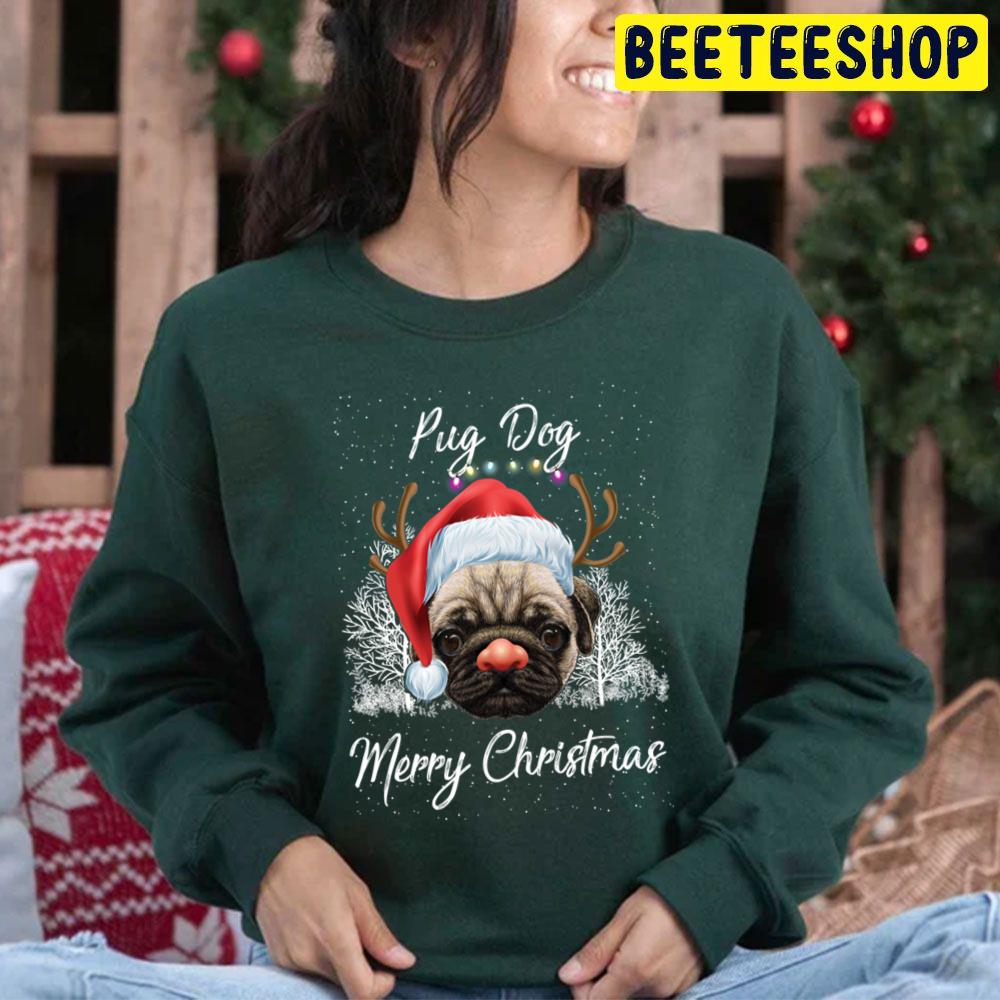 Pug Dog Santa Merry Christmas Trending Unisex Hoodie Pug Dog Santa Merry Christmas Trending Unisex Hoodie