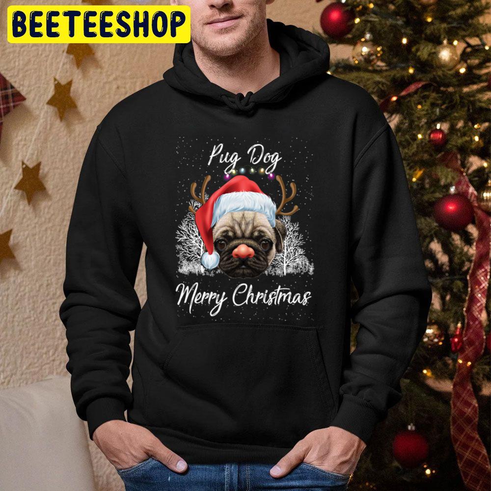 Pug Dog Santa Merry Christmas Trending Unisex Hoodie Pug Dog Santa Merry Christmas Trending Unisex Hoodie