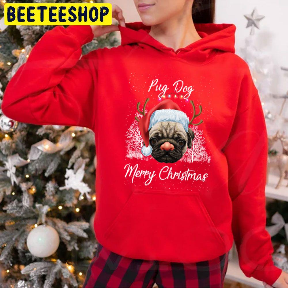 Pug Dog Santa Merry Christmas Trending Unisex Hoodie Pug Dog Santa Merry Christmas Trending Unisex Hoodie