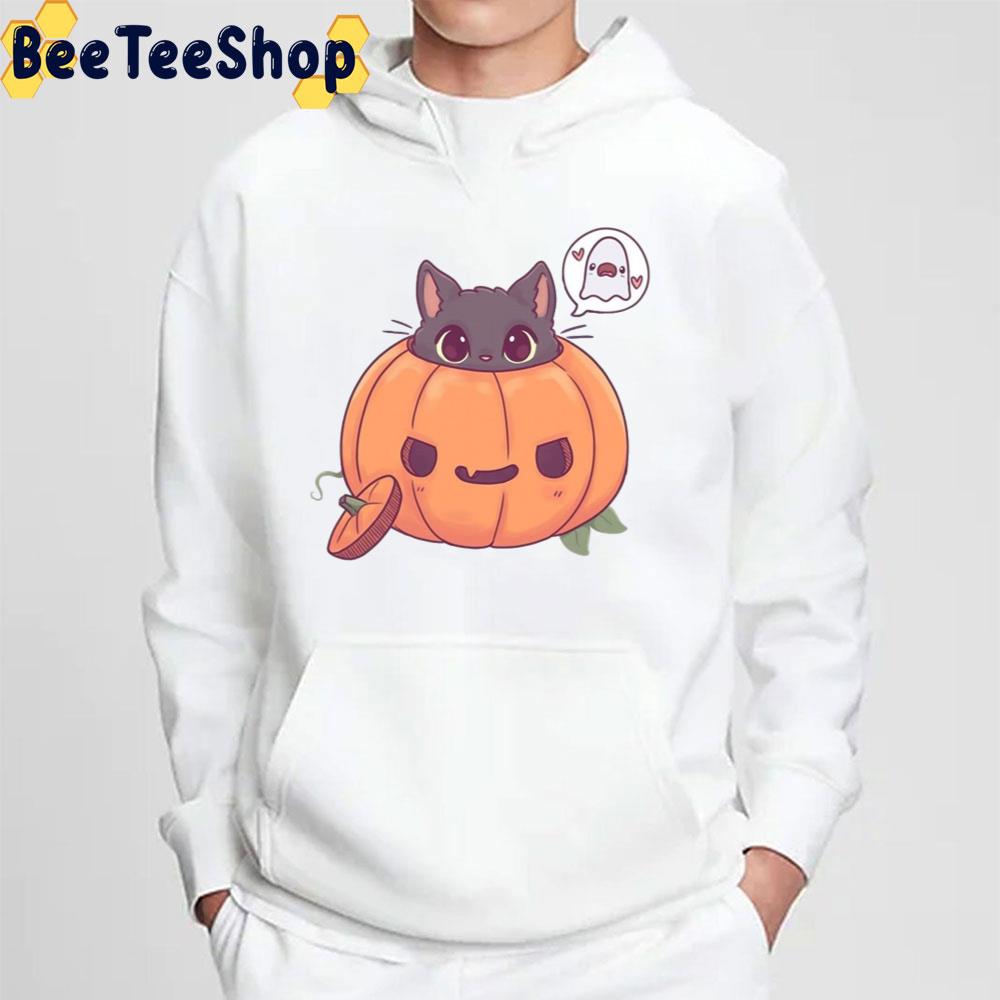 Pumpkin Kitty Original Gray Halloween Trending Unisex Sweatshirt Pumpkin Kitty Original Gray Halloween Trending Unisex Sweatshirt