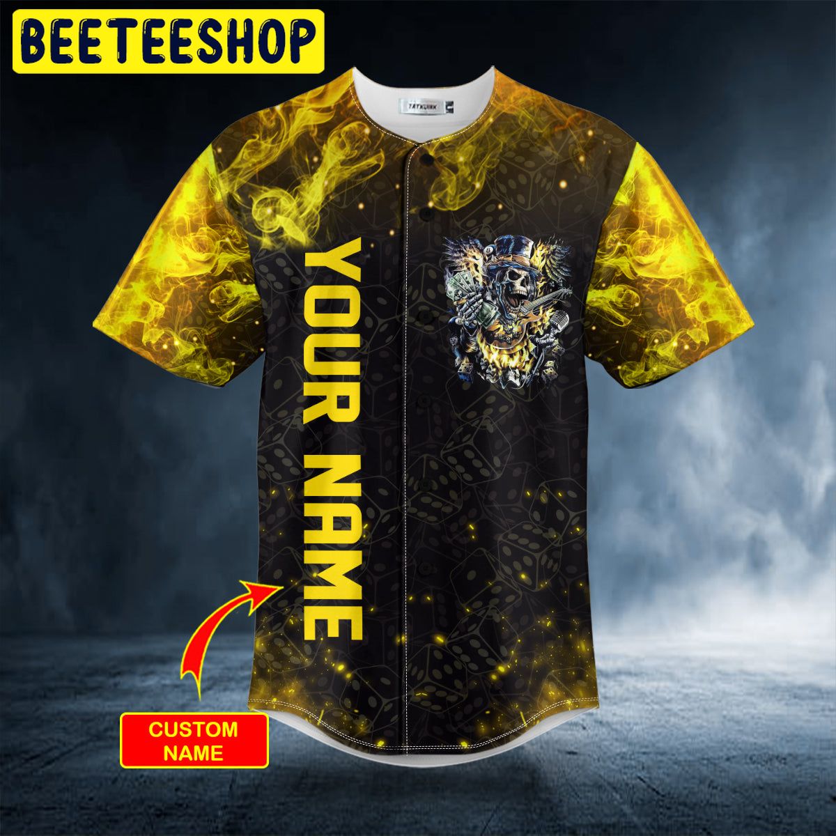 Punk Rock Gothic Hell Glow In The Dark Skull Custom Trending Baseball Jersey Punk Rock Gothic Hell Glow In The Dark Skull Custom Trending Baseball Jersey